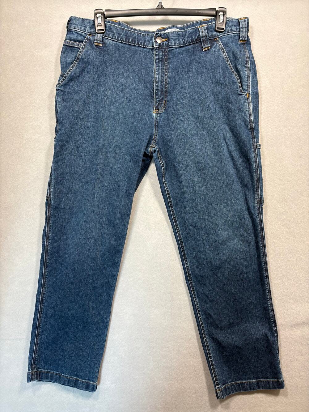 Carhartt Mens BD2808-M Rugged Flex Relaxed Fit Utility Work Jeans Blue W40 L30